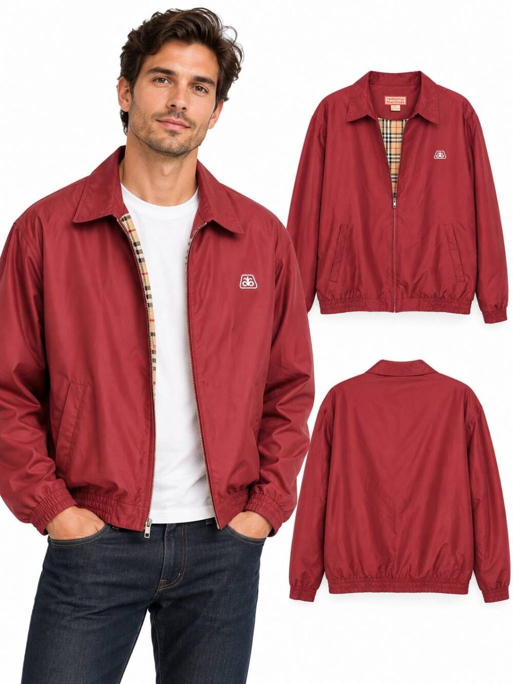Pioneer Seed Technology That Yields Jacket Burgundy Plaid Lined XL